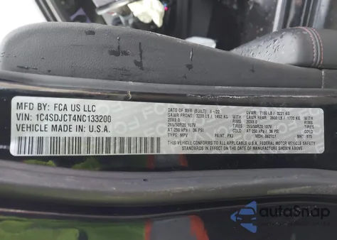 2022 Dodge Durango R/T Plus Awd from USA, damaged, VIN 1C4SDJCT4NC133200